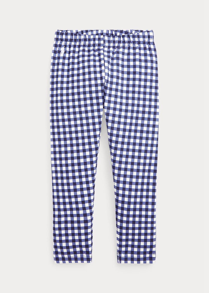 Pantalones Ralph Lauren Niña 1.5-6.5 Años Gingham Stretch Jersey Legging Chile Azules XZCMY-2548